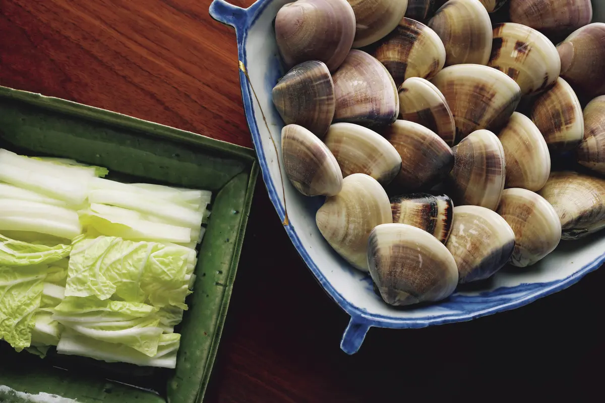 ごちそう鍋　蛤の鍋　材料