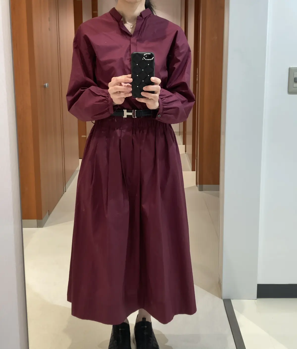 ワンピース　秋　コーデ　親子