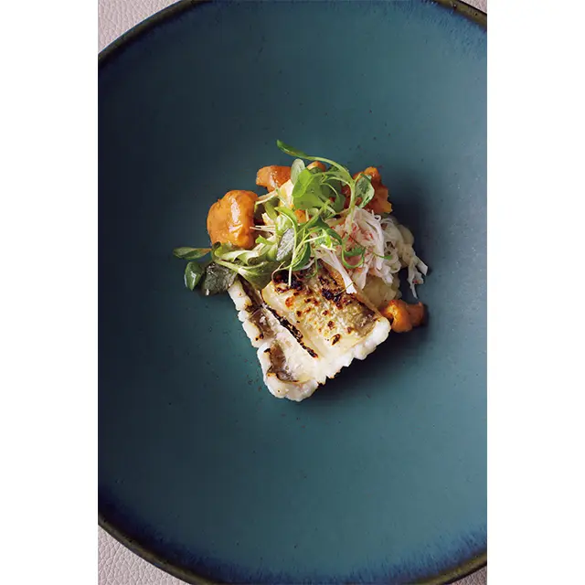 「伝助穴子 毛蟹」