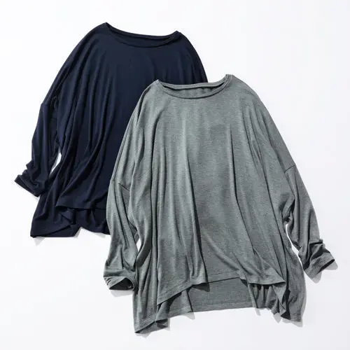 E by éclat あったかワイドカットソー