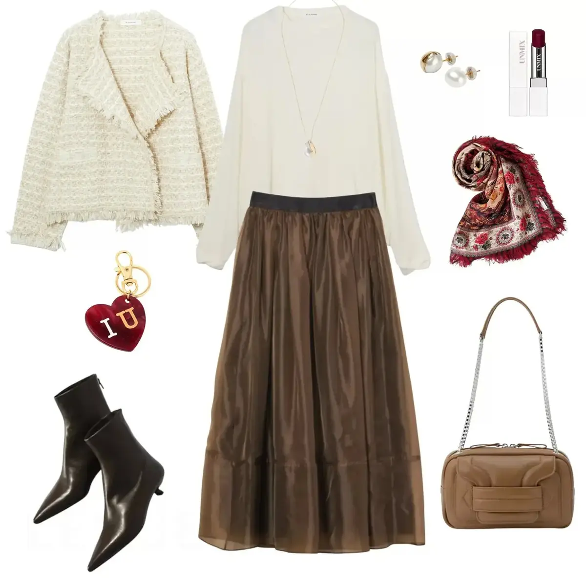 【50代 週末コーデ】ホテルランチやアフタヌーンティーに。気負わず着られる“スマートエレガント”な華やぎコーデ＃Jマダムのおしゃれ