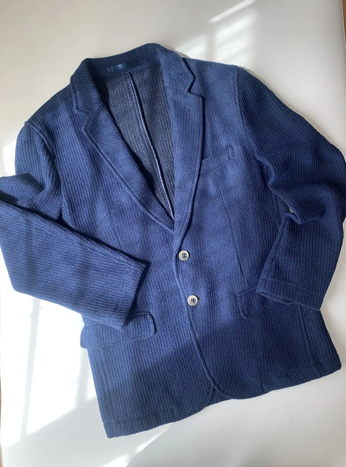 褒められ春ジャケットと爽やかストライプの画像_1