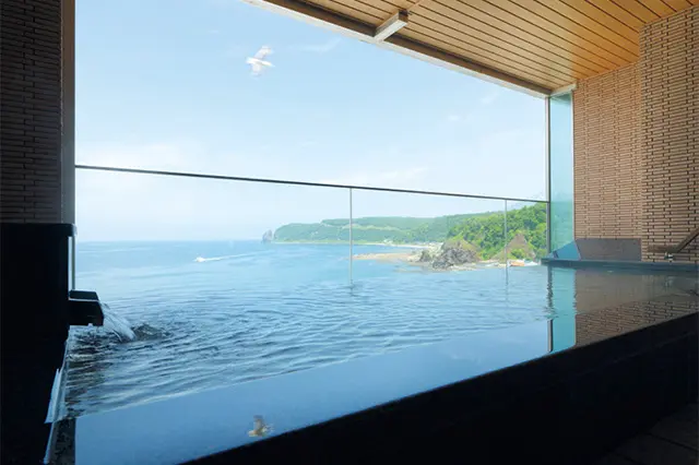 温泉はナトリウム-塩化物泉。