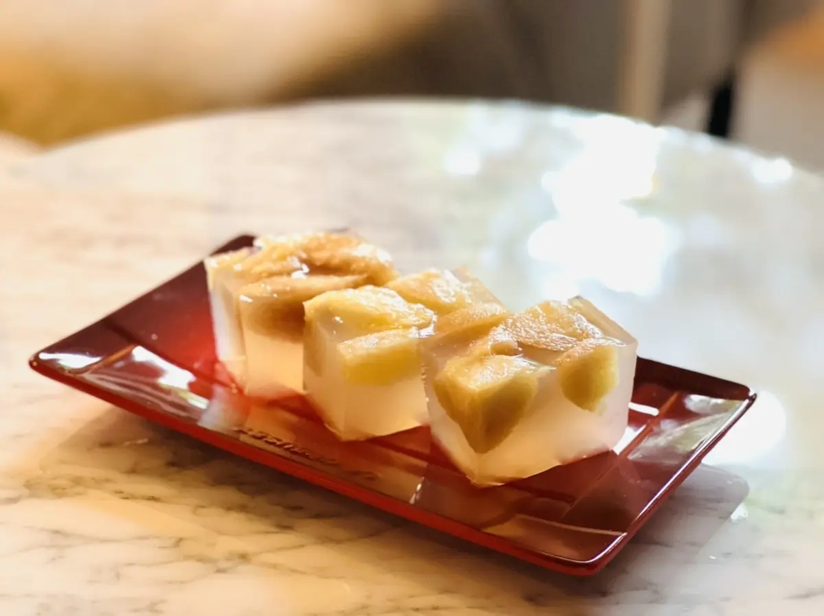 旬をいただくピーチゼリー