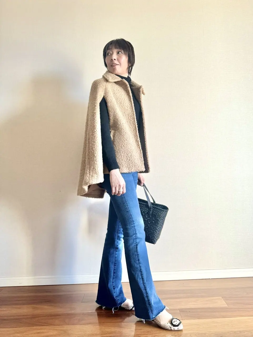 ZARA Z1975 FLARE ハイライズ デニムパンツ⑦