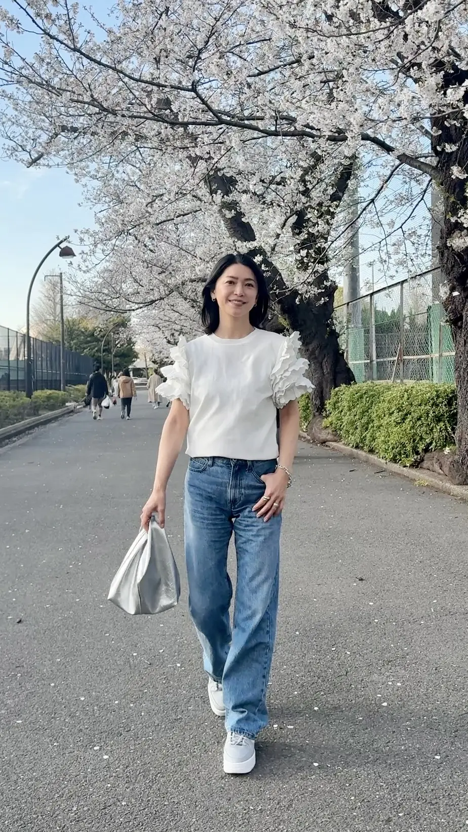 UNIQLOデニムで桜散歩🌸の画像_11
