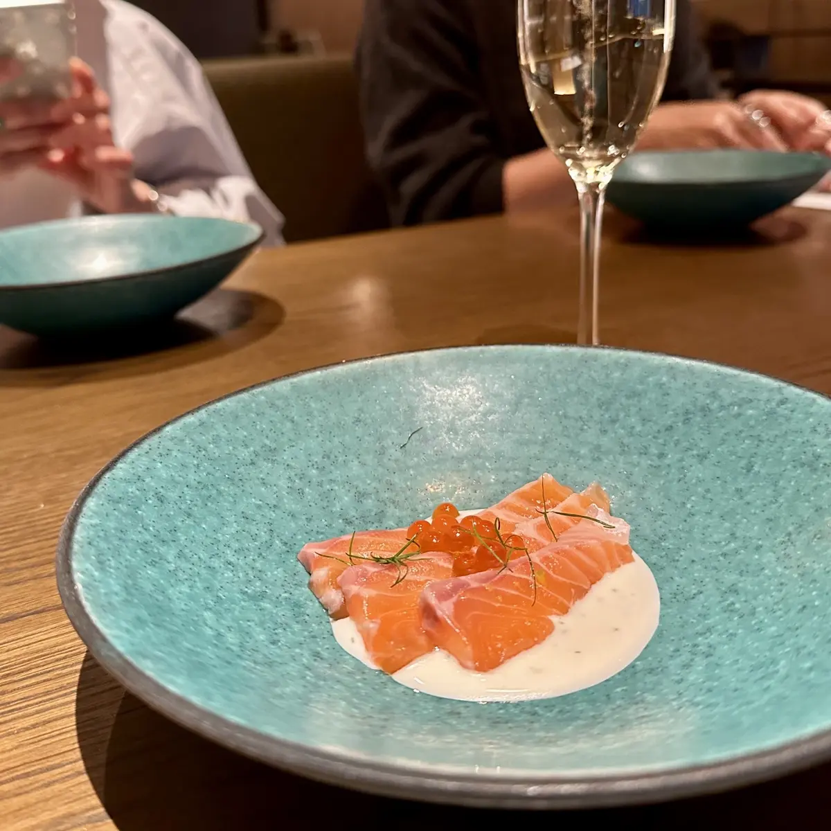 NOHGA HOTEL KIYOMIZU KYOTO　レストラン　ランチ　前菜　サーモンといくら