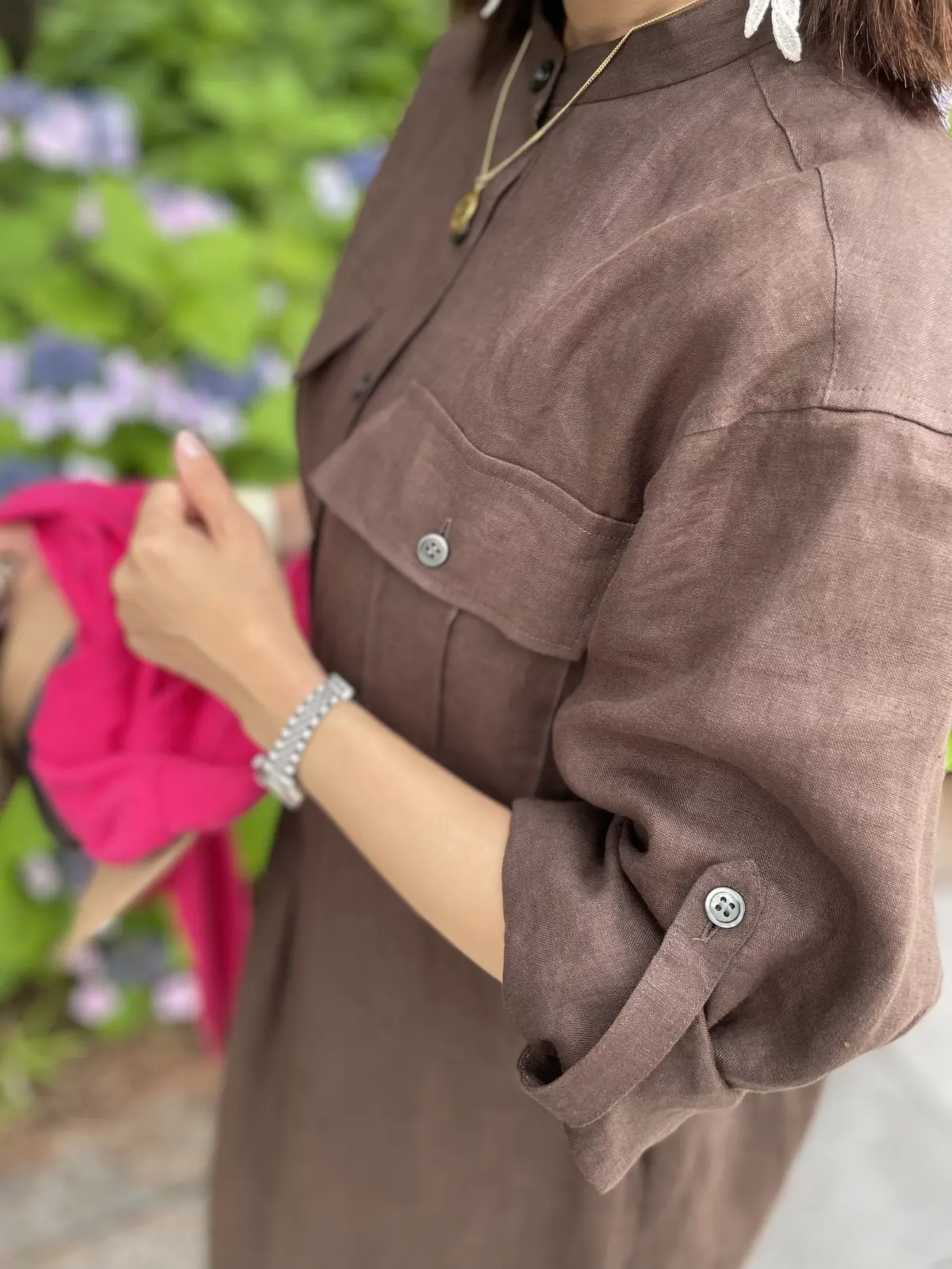 E by éclatの【リネンシャツワンの画像_7