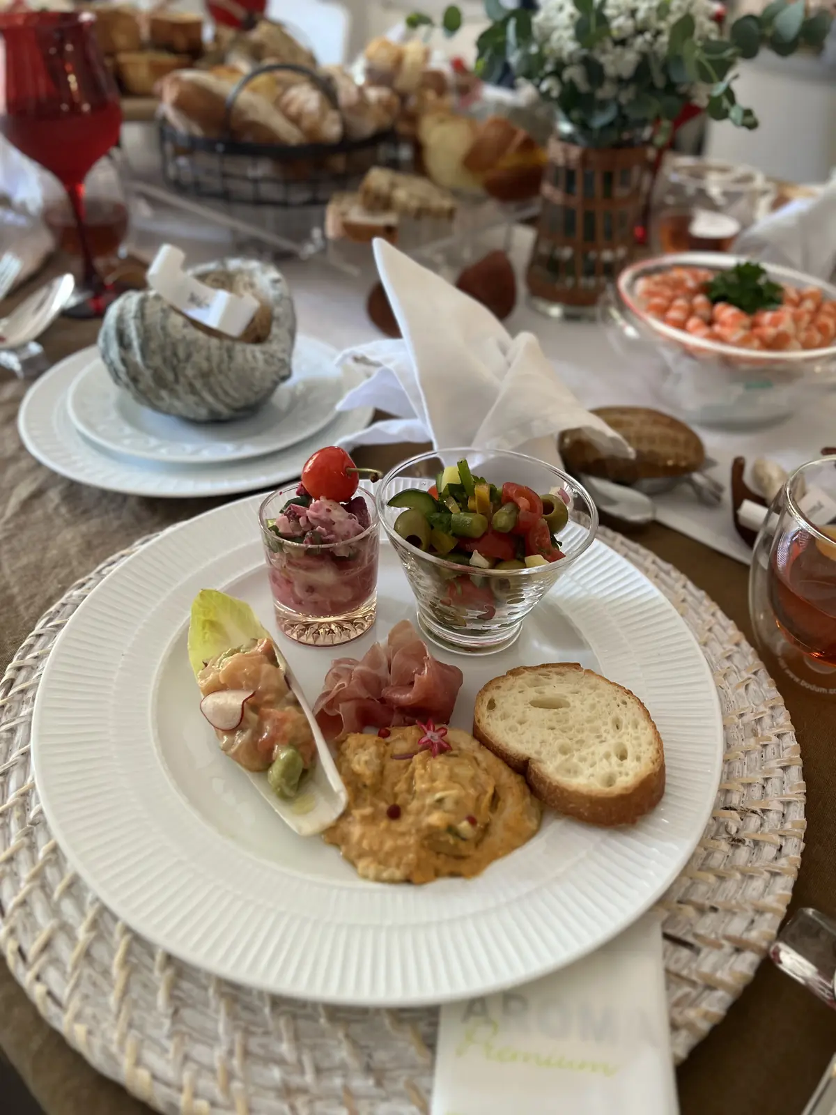 前菜系はワンプレートにまとめて