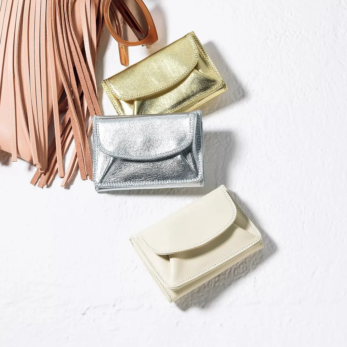 和光×éclat 三つ折り財布