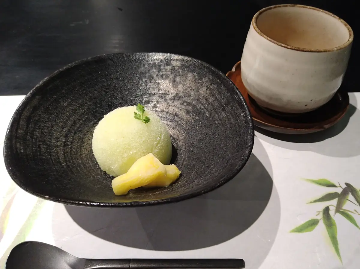 メロンのソルベ