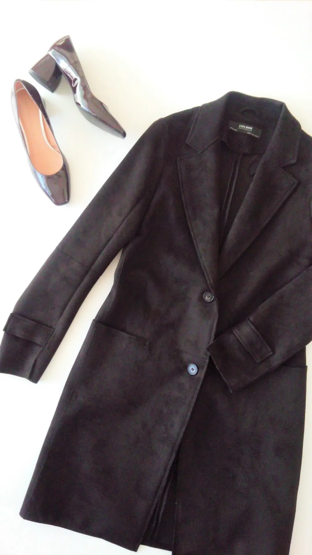 ZARAでショコラブラウンのコートと靴をの画像_3