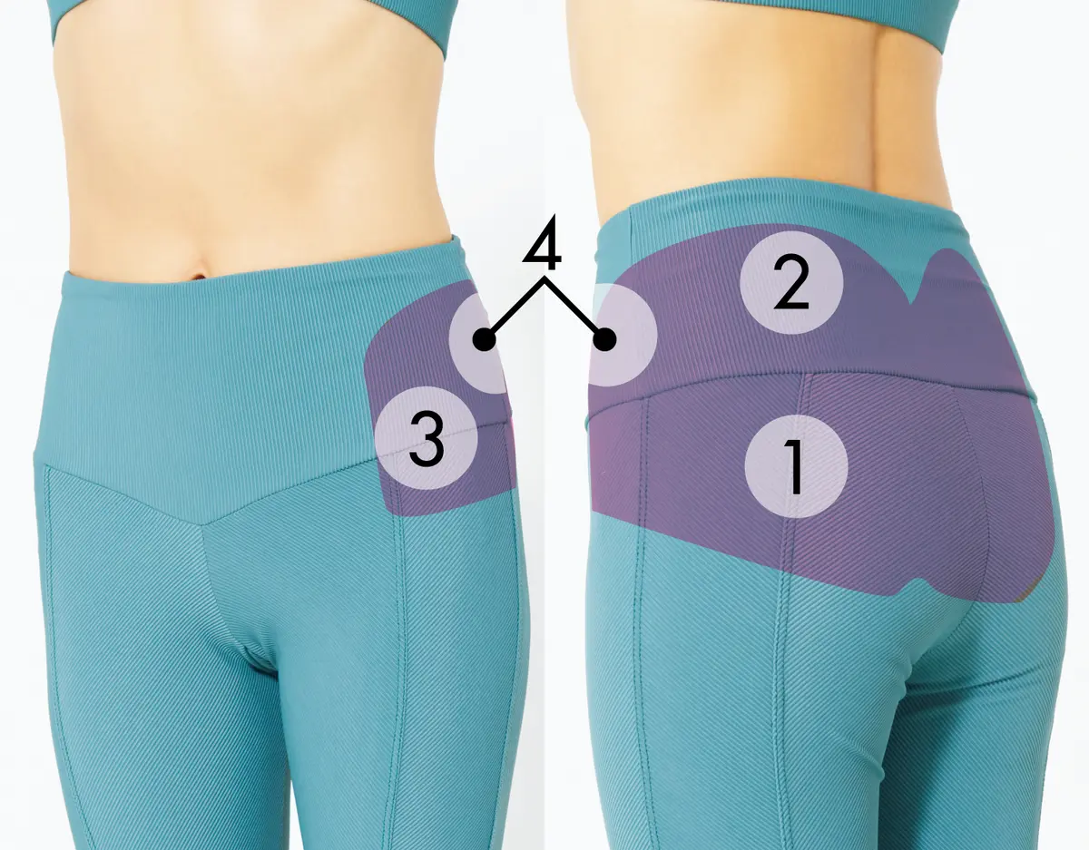 OurAge×Webエクラ  臀筋４カ所のほぐしエリア