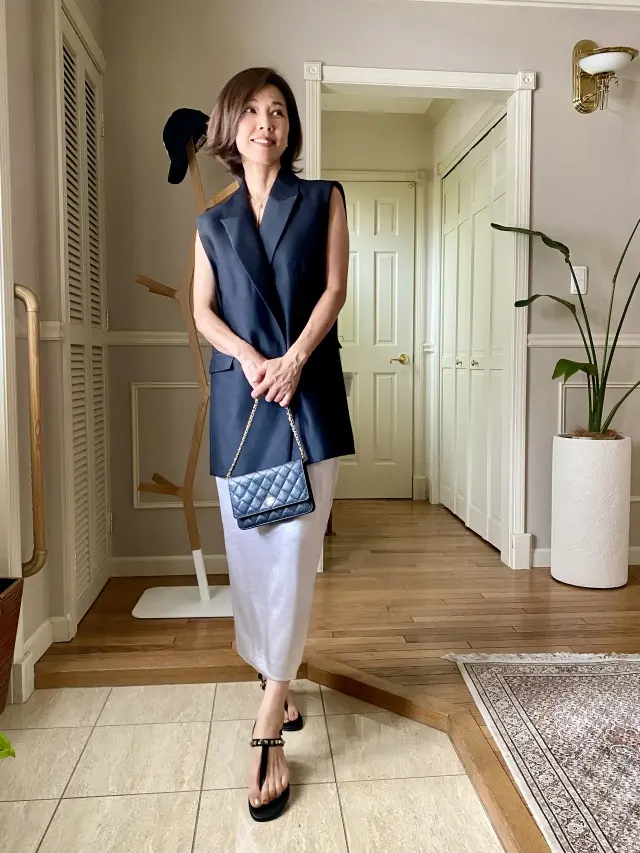 ブラックジレで着回しコーデの画像_1