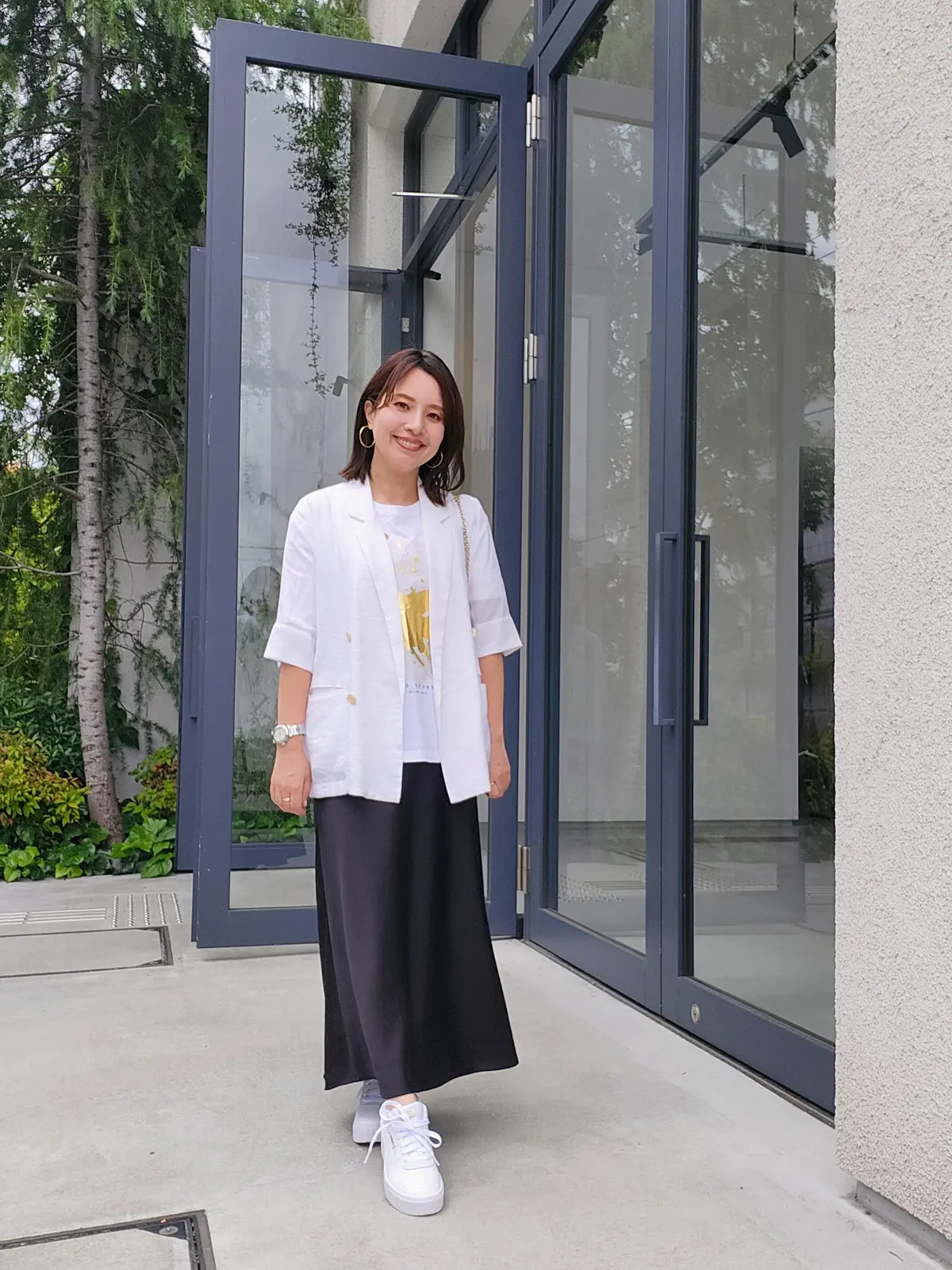 PUMA、プーマ、スニーカー、白スニーカー、40代ファッション、ZARA、ザラ、Tシャツ、アンテプリマ、スタイルデリ、セッキオスティローゾ 、UNIQLO、ユニクロ