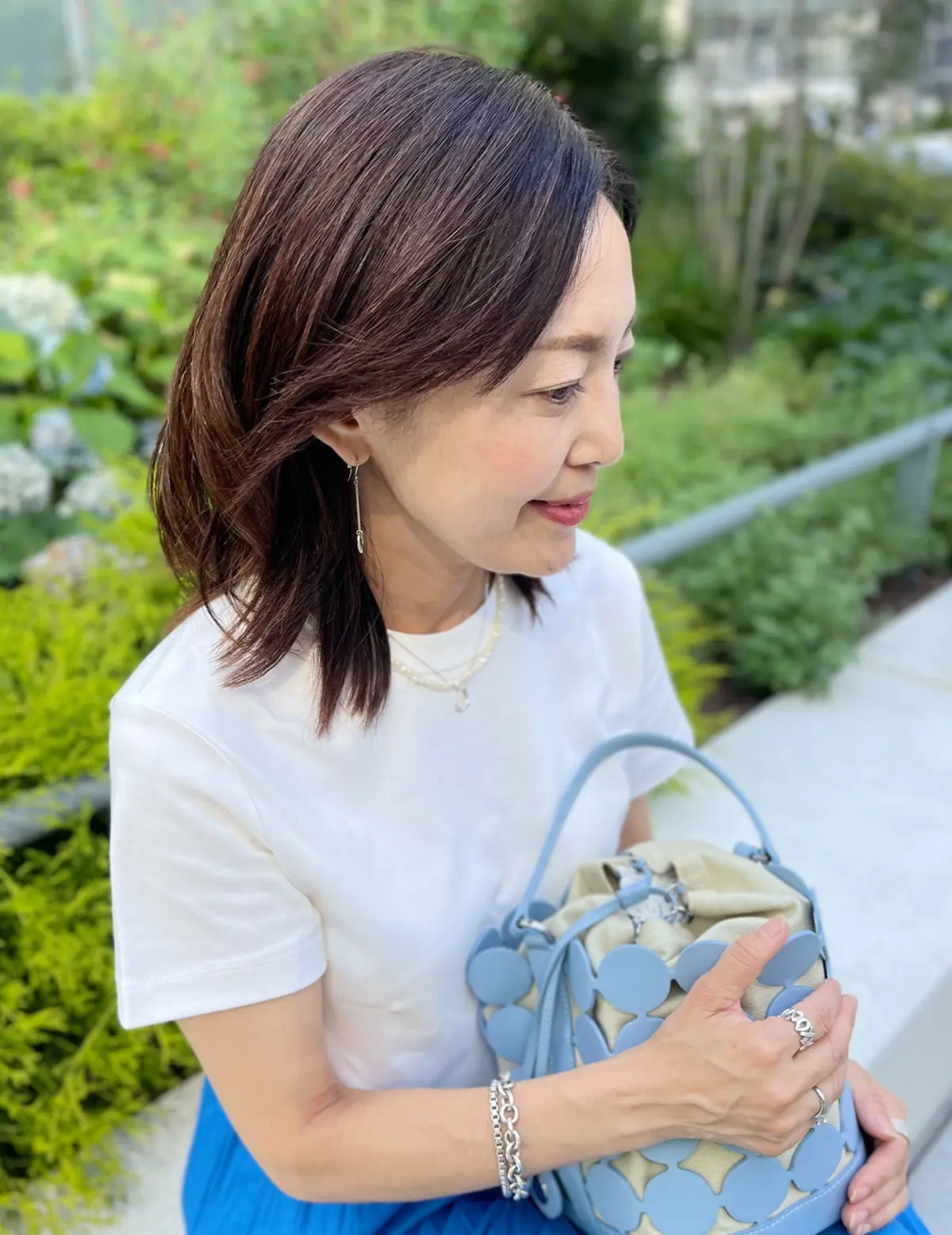 ロイヤルブルーのティアードスカートで夏コの画像_5