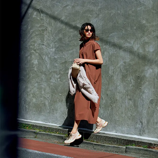 足もとのボリューム感が全身バランスを新鮮に