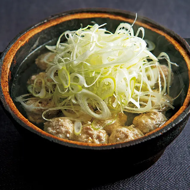 鶏つみれと ねぎの鍋