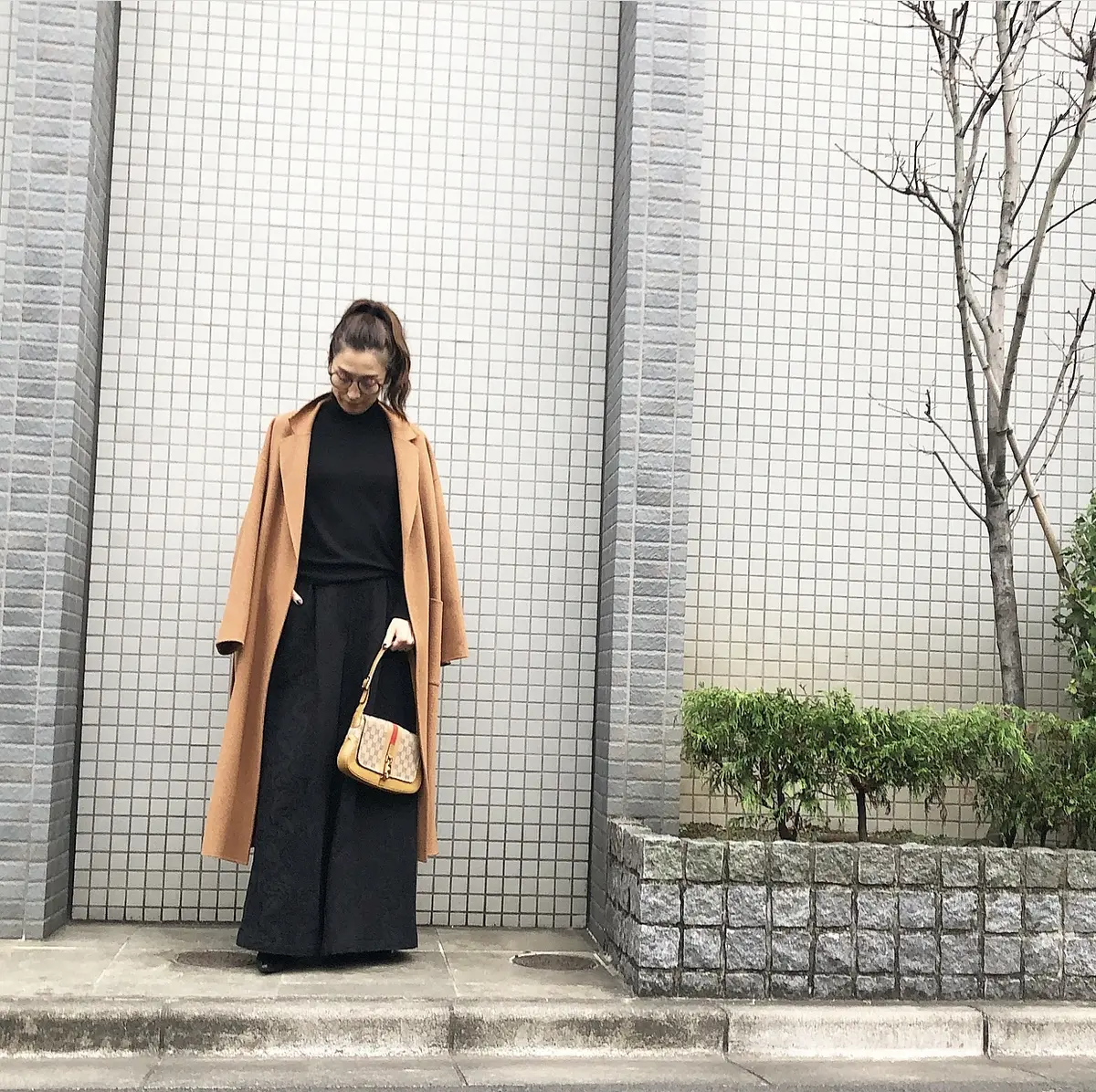 浮き立つ柄のワイドパンツ黒コーデ❤︎の画像_6