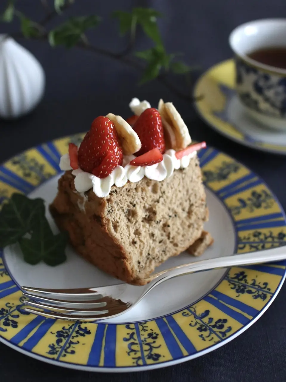 シフォンケーキのティータイム