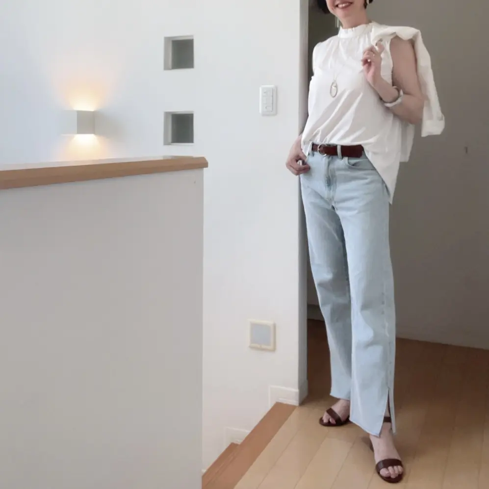 淡カラースリットデニム♡リラックスな夏コの画像_5