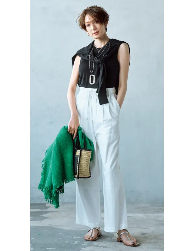 ロンハーマンの白コットンパンツのLIZA