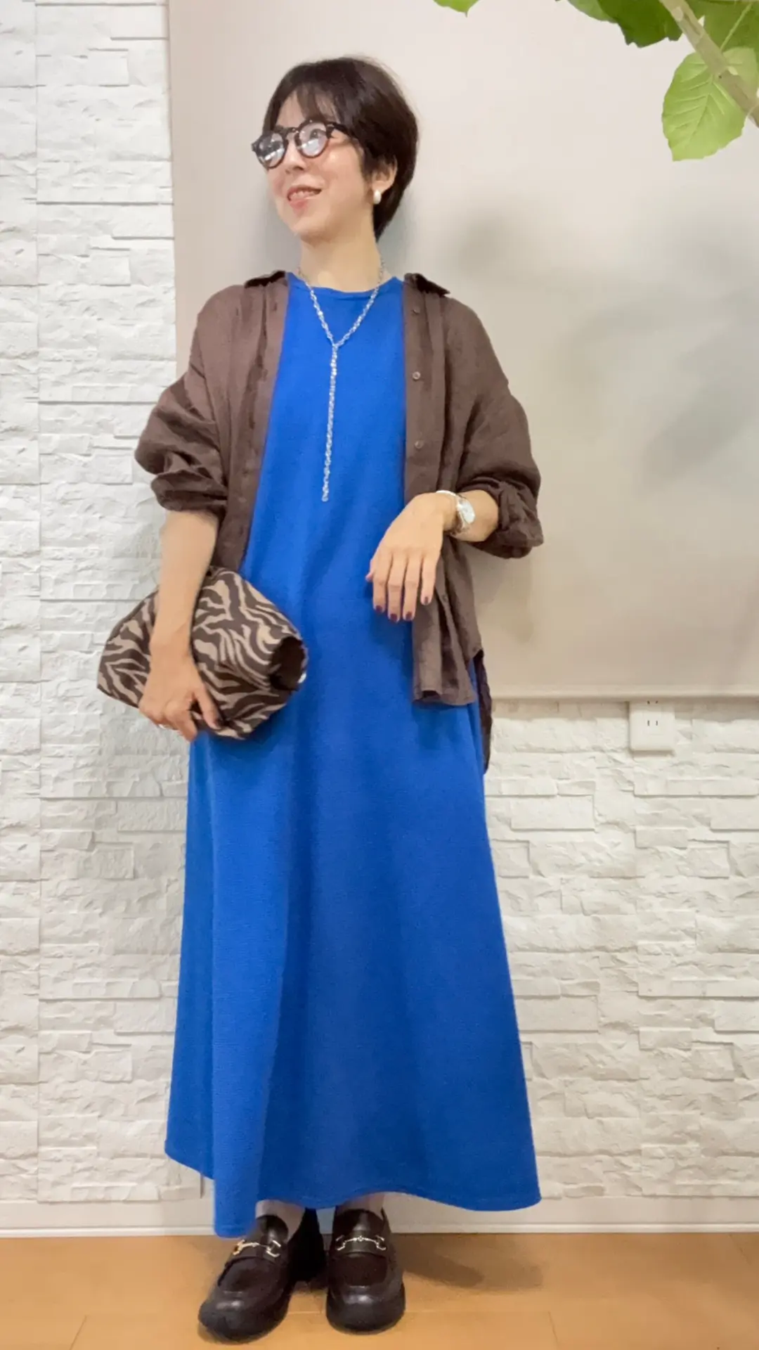 秋コーデ　ワンピース　ローファー/GU　サングラス　ユニクロ　COCA　GUアクサセリー