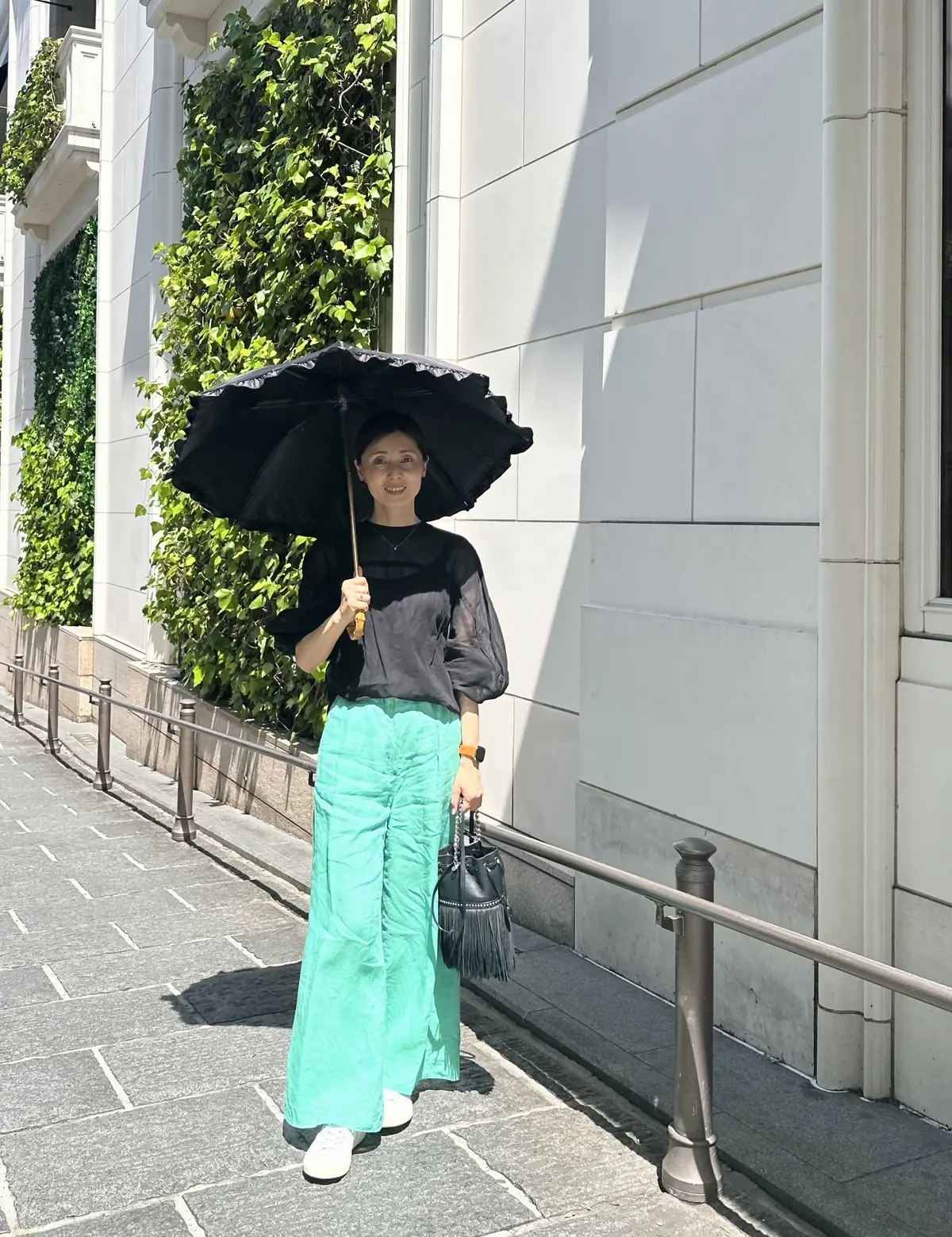 エクラ 華組 梁瀬理沙さんの日傘コーデ