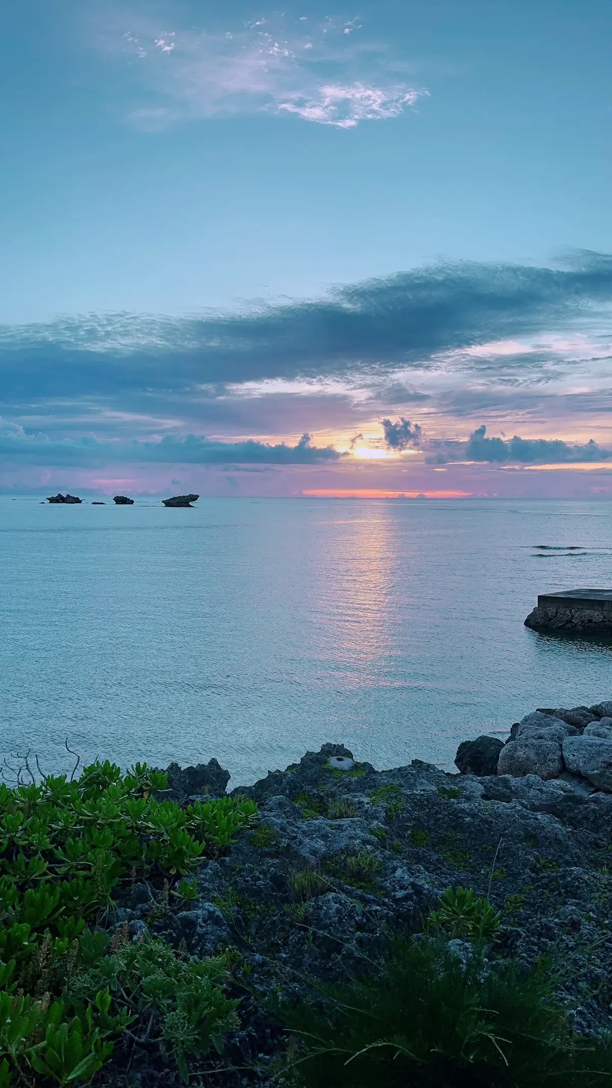 ハイアットリージェンシー沖縄から見た夕日