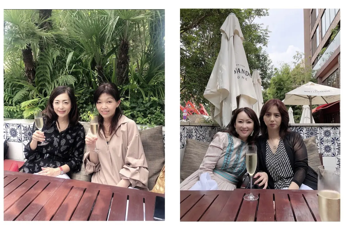 ZARAの着痩せワンピースでテラスランチの画像_6