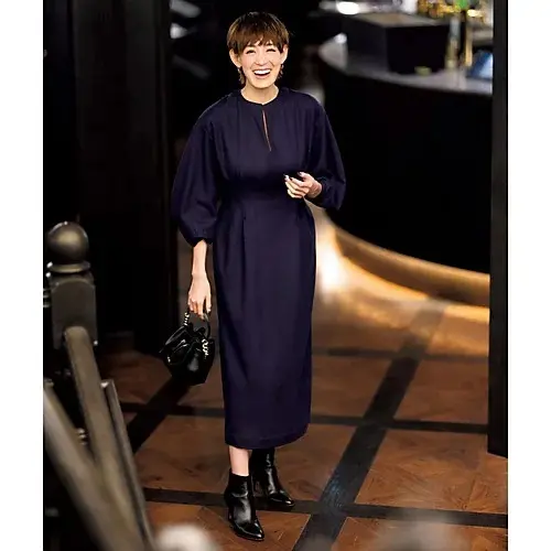 【50代 ワンピース】秋ワンピースで大人の画像_34