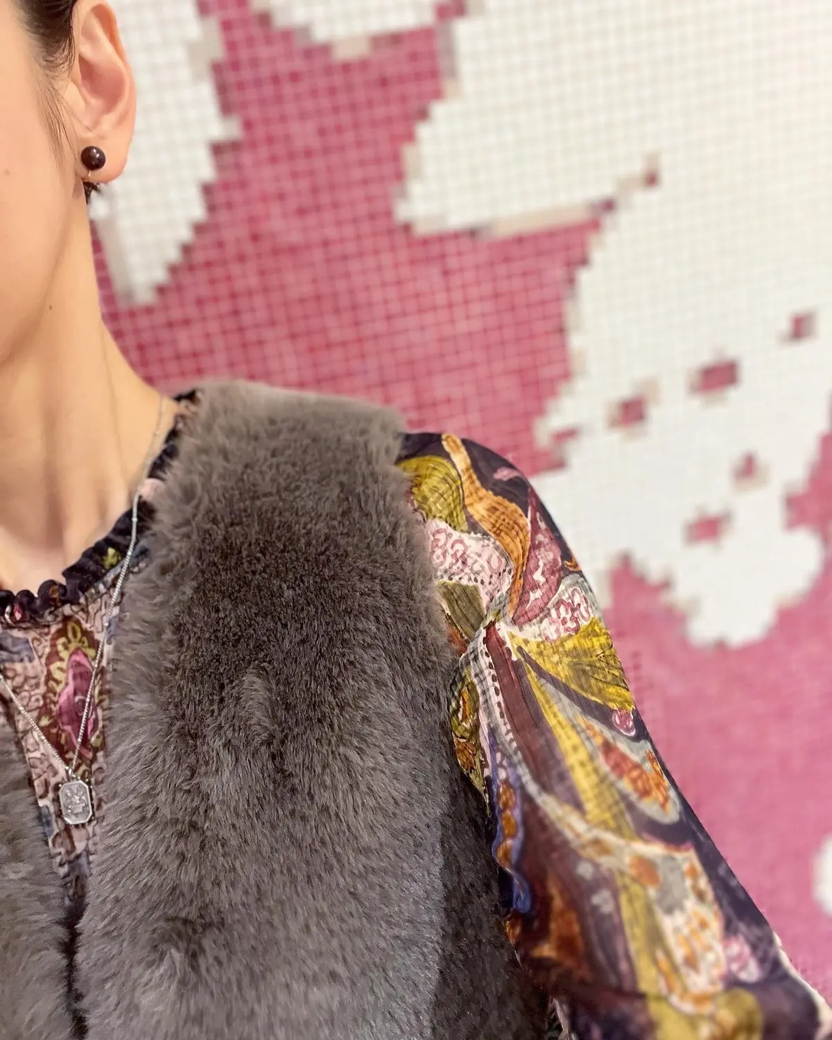 ZARA柄ワンピでホックニー展。の画像_9