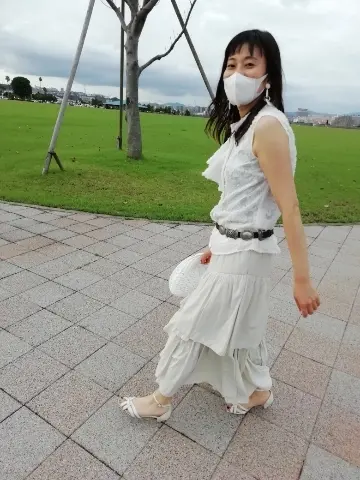 全身コーデ。頭身バランスの悪さにただ今絶望中