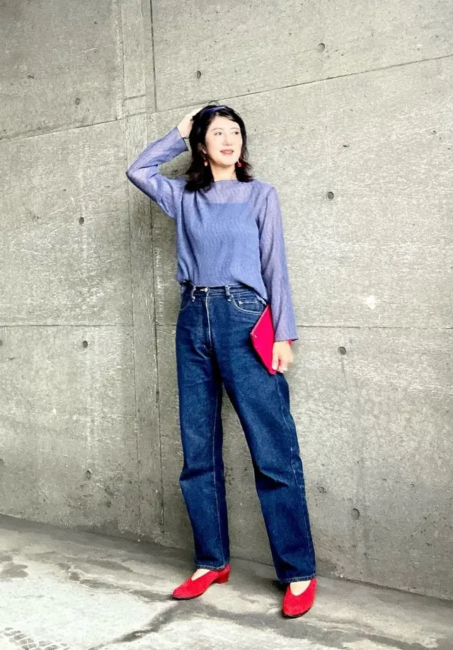 シアートップスで朝活コーデの画像_8