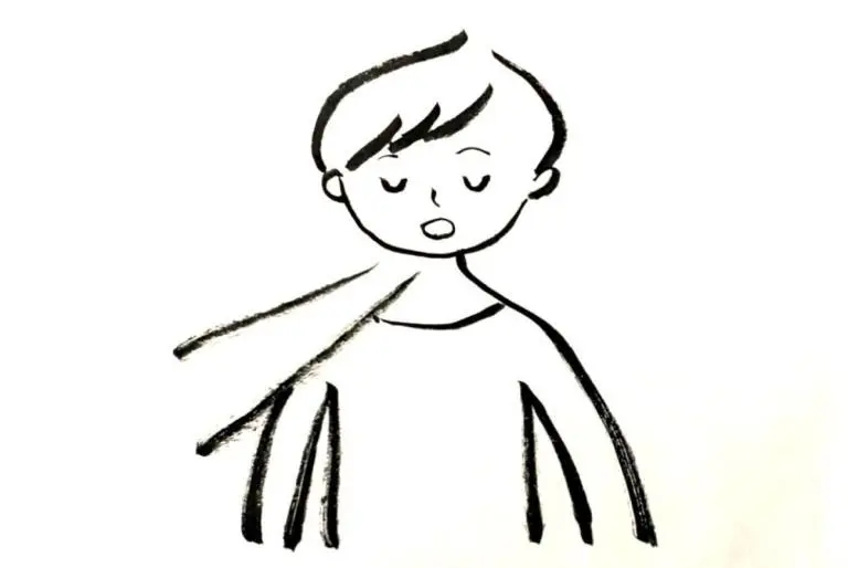 OurAge×Webエクラ　深く深呼吸　イラスト