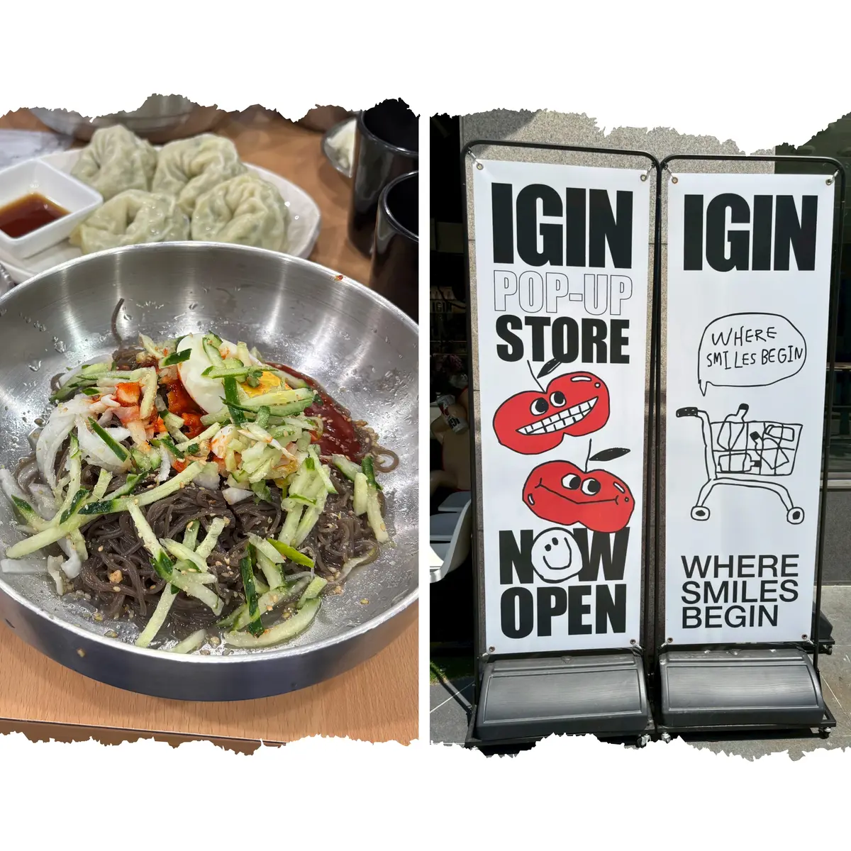 IGIN pop-up JIN BTS 韓国 梨泰院 冷麺 トアン冷麺 ハンサムガイズ 推し 聖地