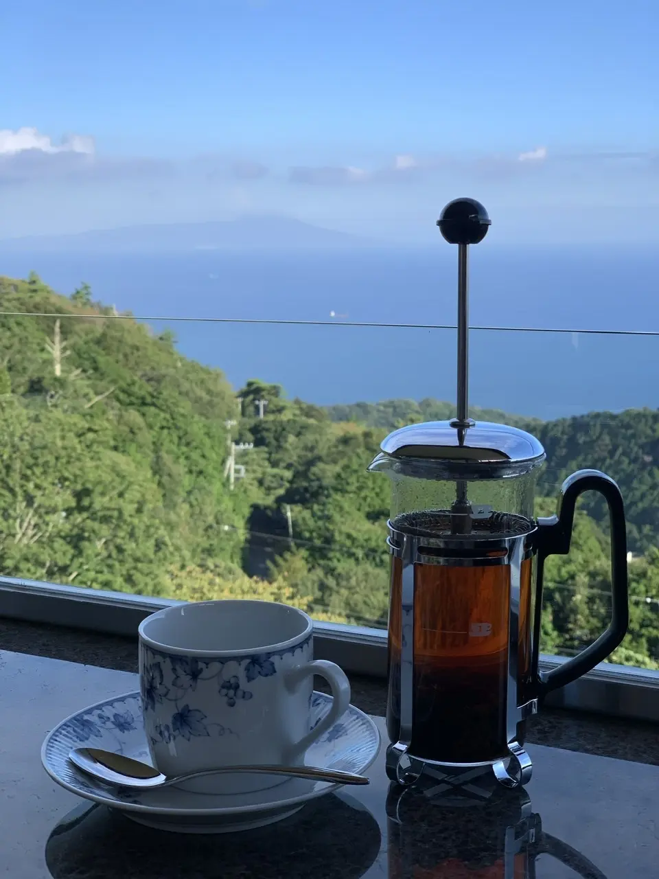 足湯をしながら