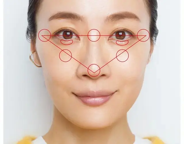 2.ハイライトを点置き。高さを出し、間延びを縮める