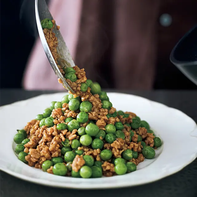 グリーンピースの鶏そぼろ