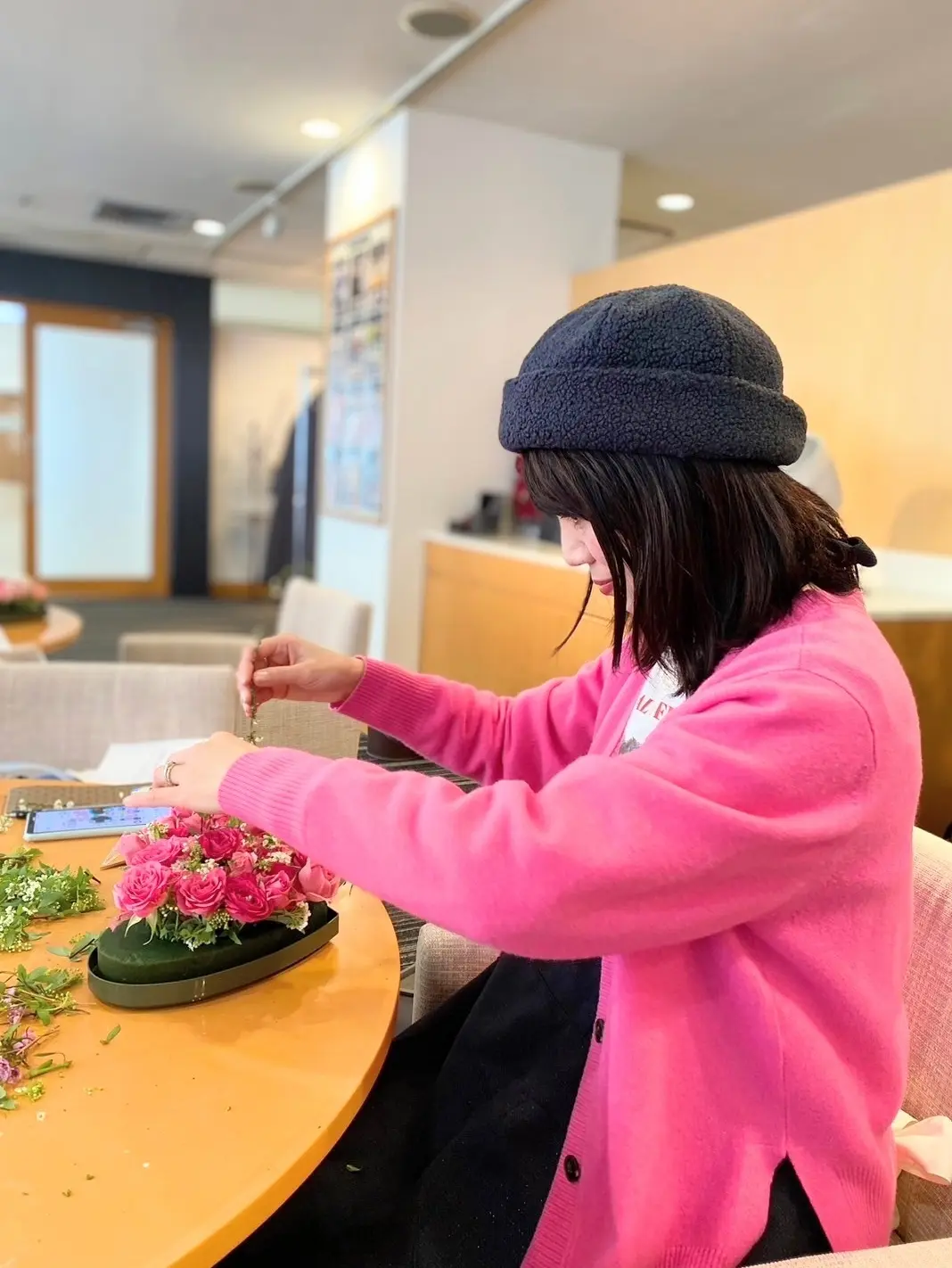 バレンタインのフラワーアレンジメント