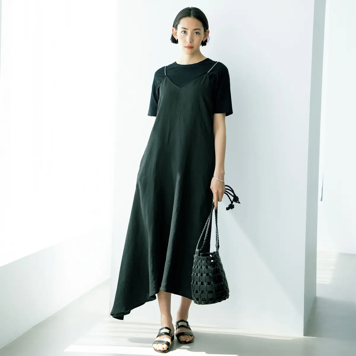 森慶子×raspail コットンリネンTシャツ