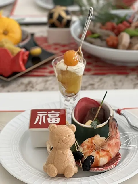 デザート皿はお正月にも活躍しました！