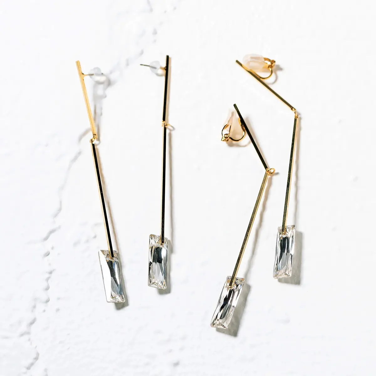 LULA MAE バゲットロングピアス、イヤリング