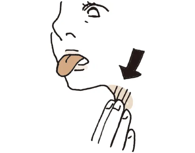 舌をベーッと前に3回出す。