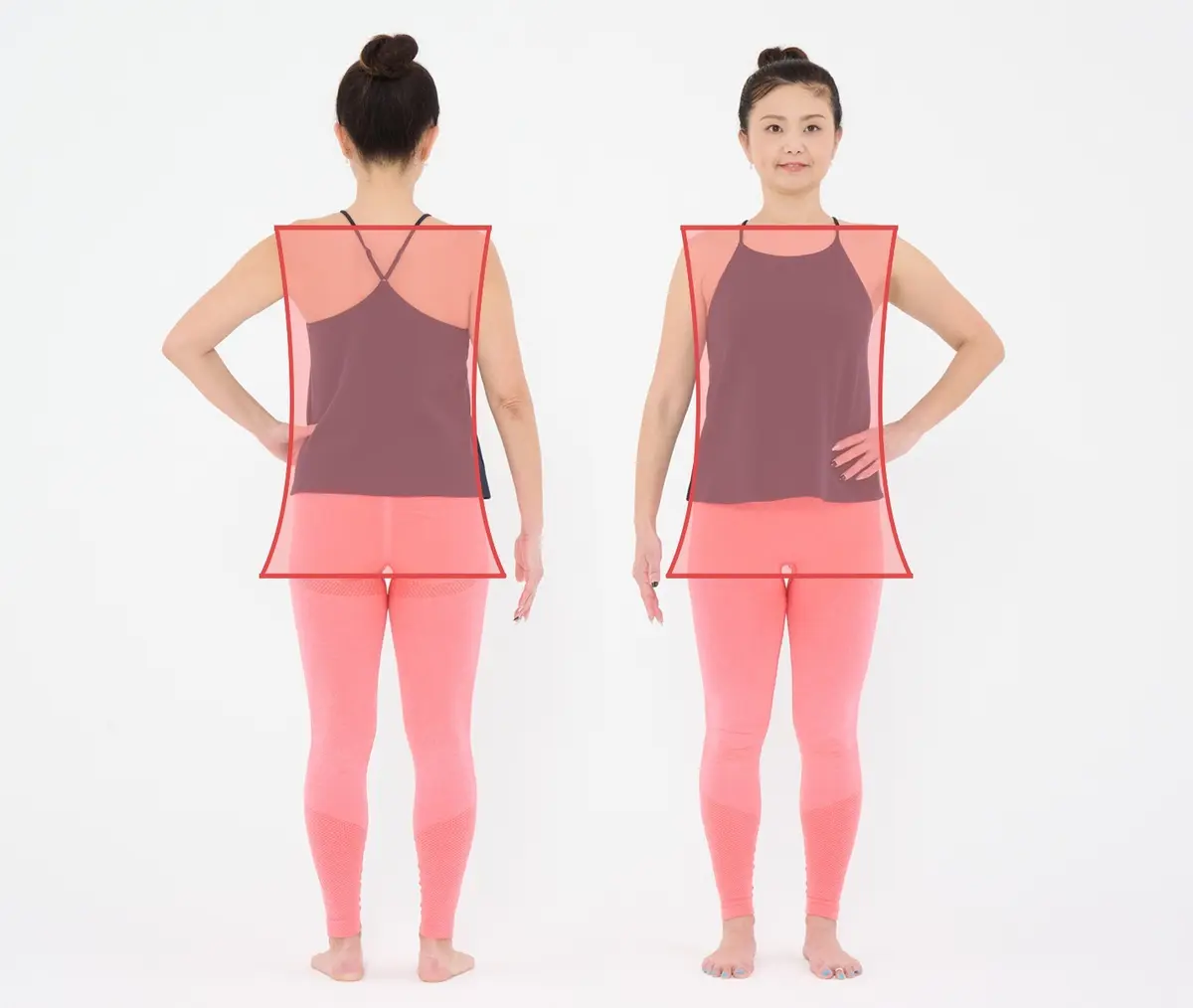 OurAge×Webエクラ　赤枠の中部分が体幹