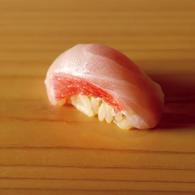 金目鯛。握り鮨はすべて おまかせコースの一例