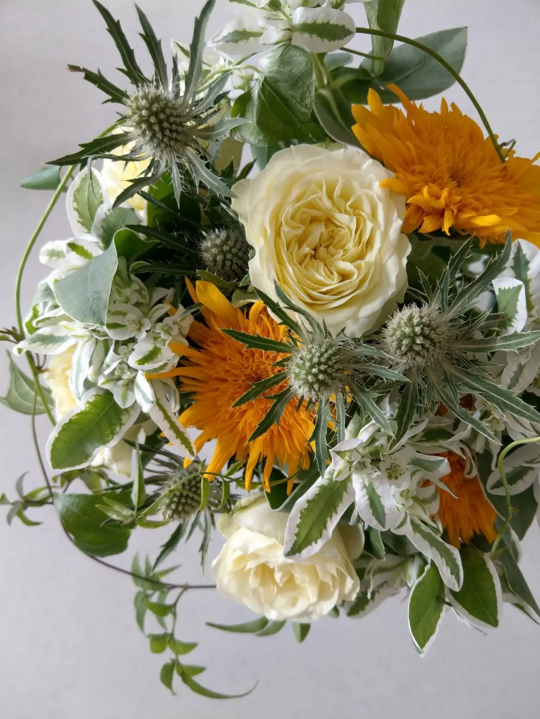 完成したブーケを上からパチリ！