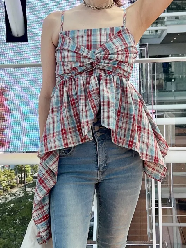 秋冬トレンドのチェック柄を主役にデニムでの画像_3