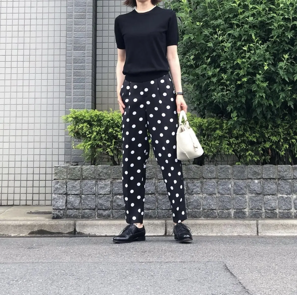 GU黒ニット&黒パールを効かせて❤︎の画像_9