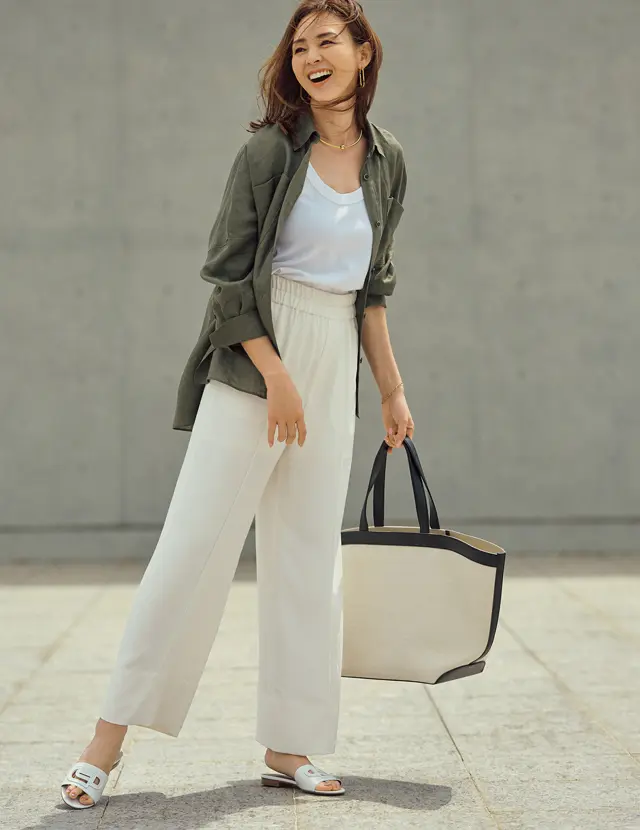 エストネーションのゆるパンツのSHIHO